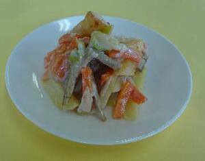 リーキクリームソースかけ