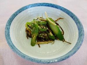 アスパラ塩昆布